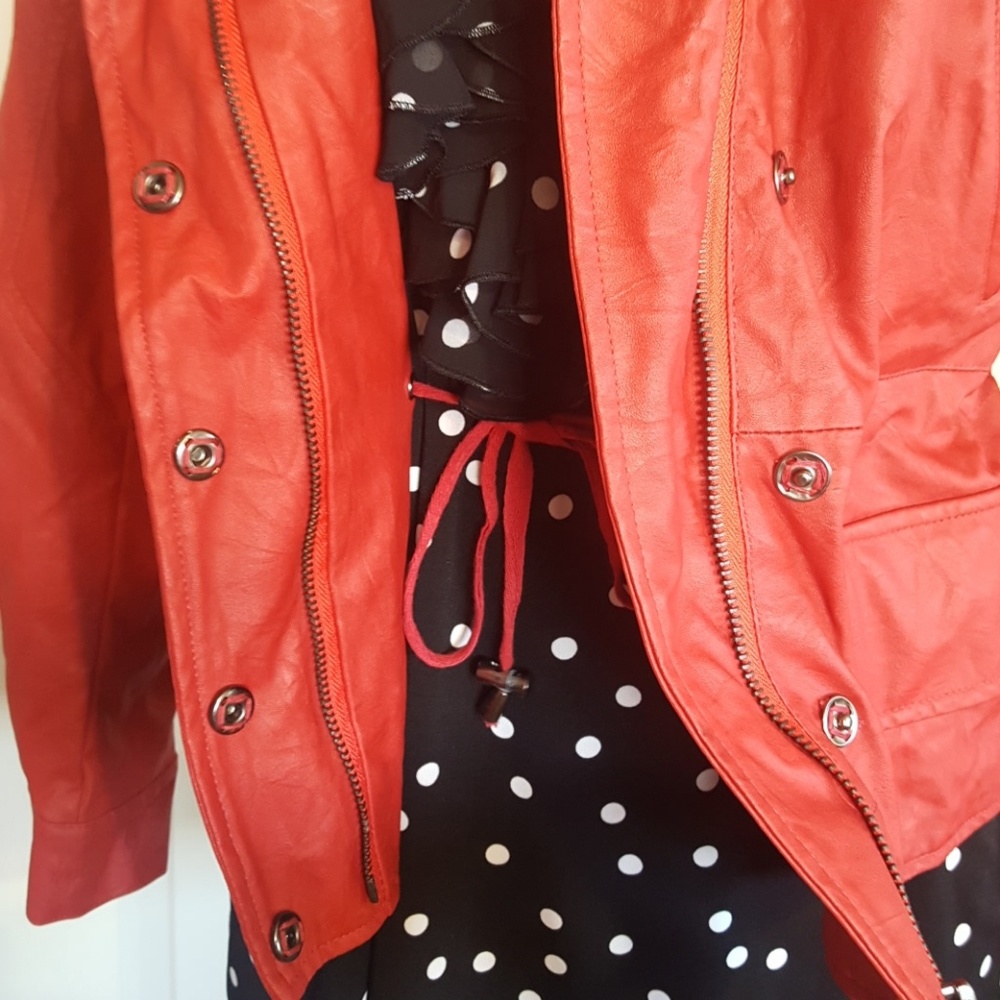 Red pleather jacket - Picture 4 of 8